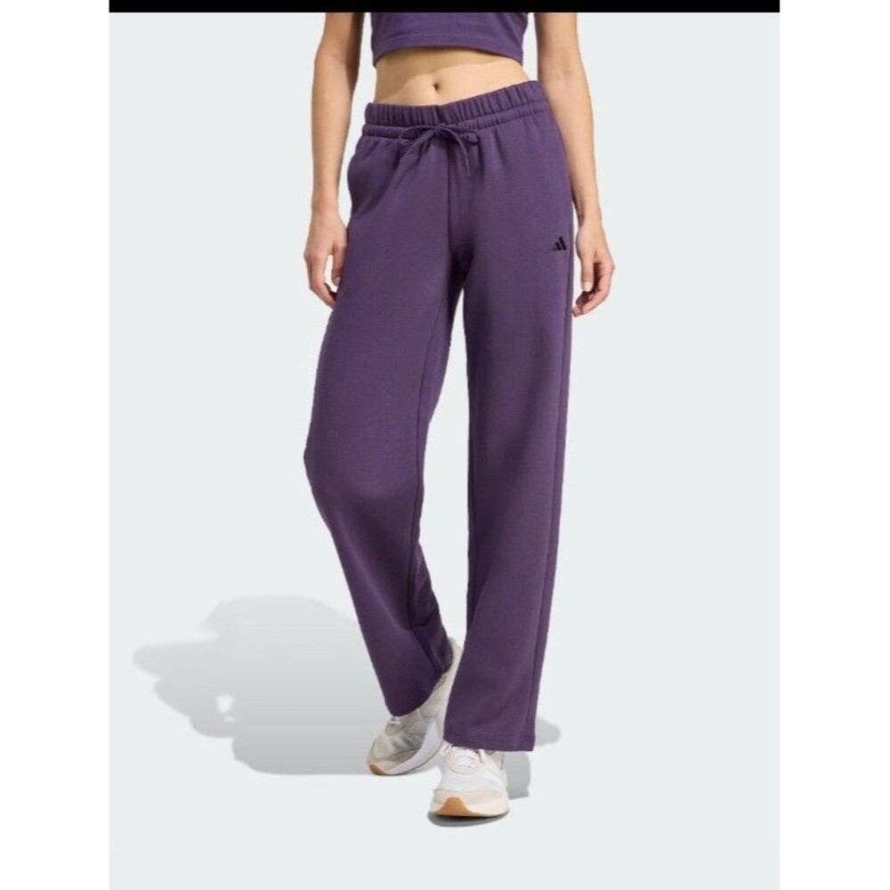 NEW! Women's Adidas Essentials Small Logo Feel Cozy Open-Hem Pants, 2XL